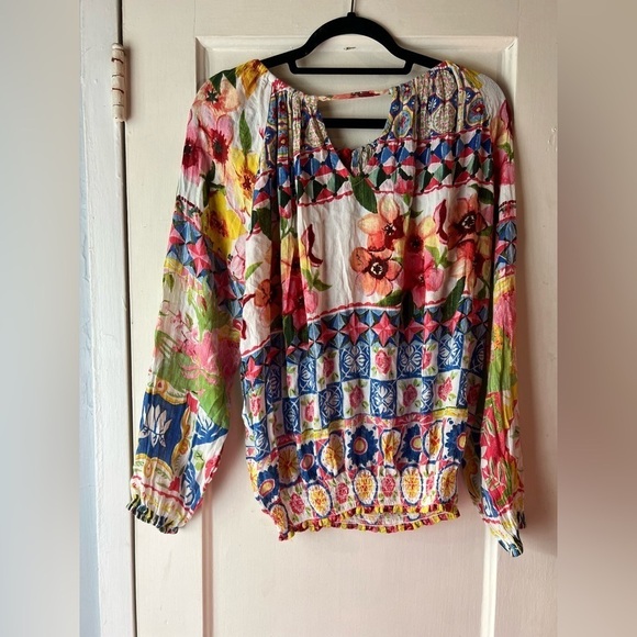 Desigual Carola Floral Peasant Blouse S - Picture 11 of 16